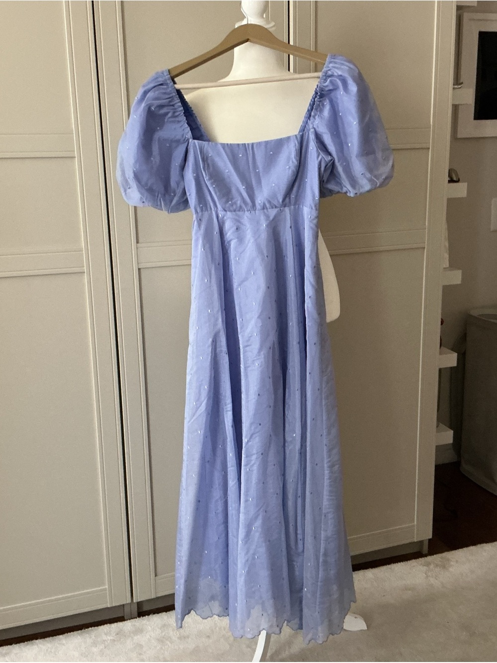 Hill House Lavender Puff-Sleeve Maxi Dress